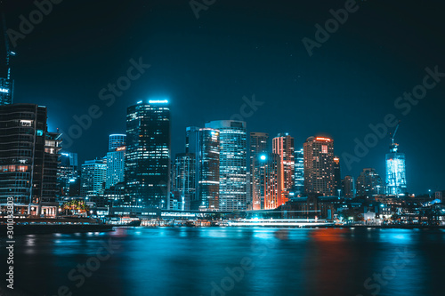Obraz na płótnie Sydney Skyline at Night w salonie