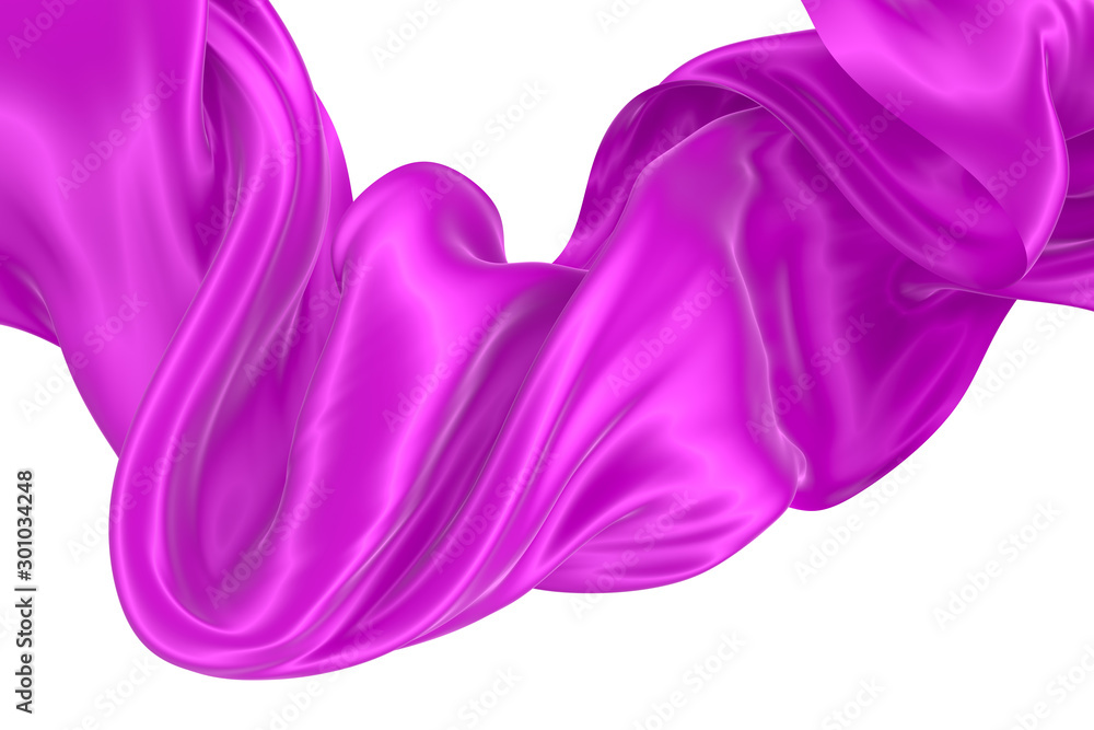Abstract background of magenta wavy silk or satin. 3d rendering image. Abstract background of magenta wavy silk or satin. 3d rendering image.