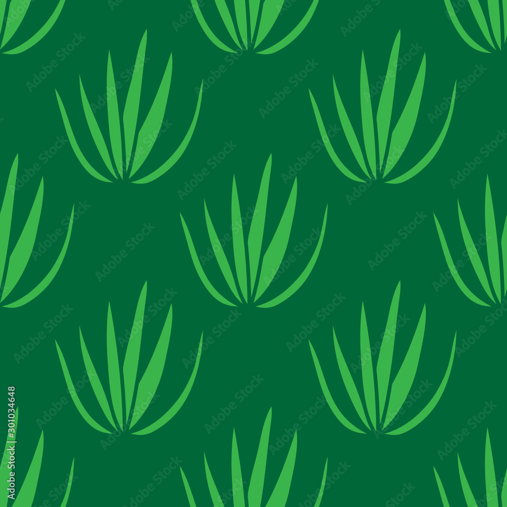 Fototapeta premium agave seamless doodle pattern, vector illustration