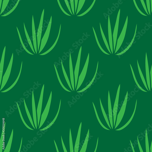 agave seamless doodle pattern  vector illustration