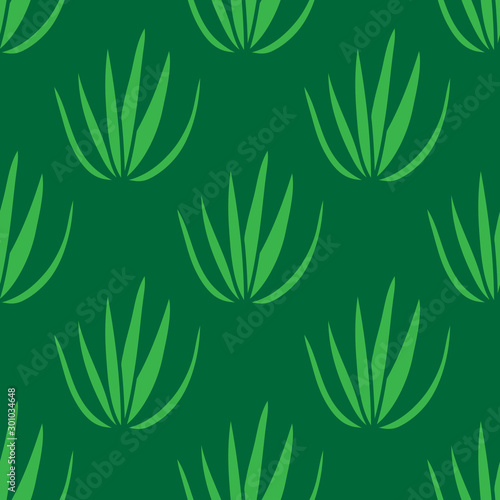 agave seamless doodle pattern, vector illustration