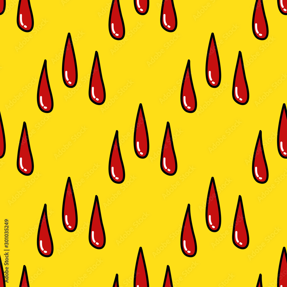 blood drops seamless doodle pattern, vector illustration blood drops seamless doodle pattern, vector illustration