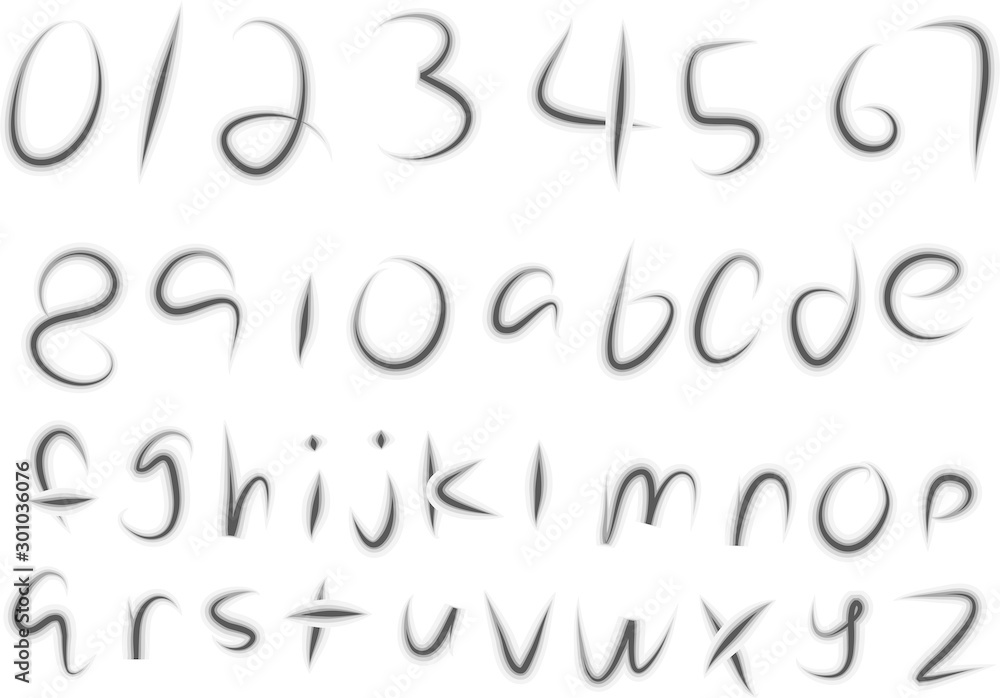 numbers and fonts letter design