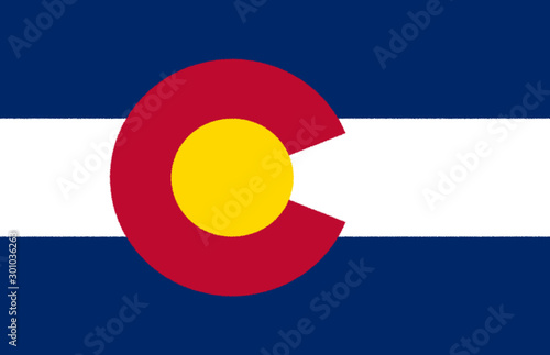 Glossy flag of the state of colorado