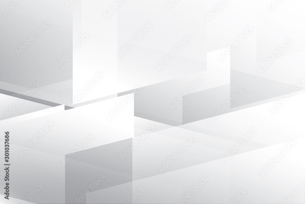Fototapeta premium Abstract geometric white and gray color background. Vector, illustration.