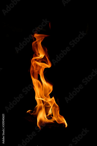 fire on black background © Ross