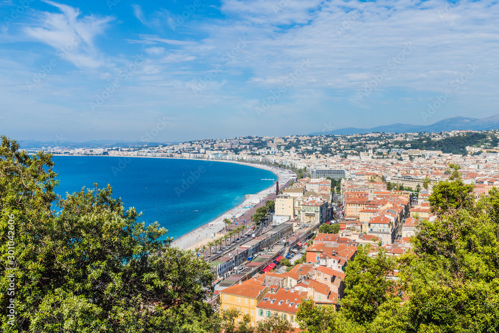 Fototapeta premium A view in Nice in Cote d Azur in France