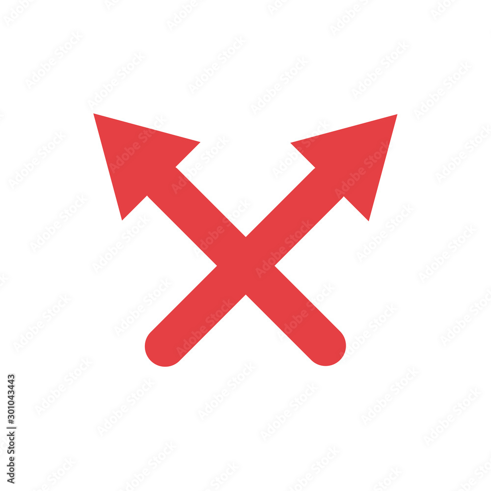 Isolated red arrows icon vector design Isolated red arrows icon vector design