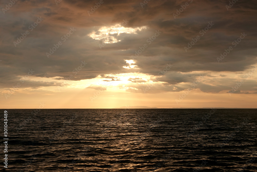 sunset in the ocean costa rica 