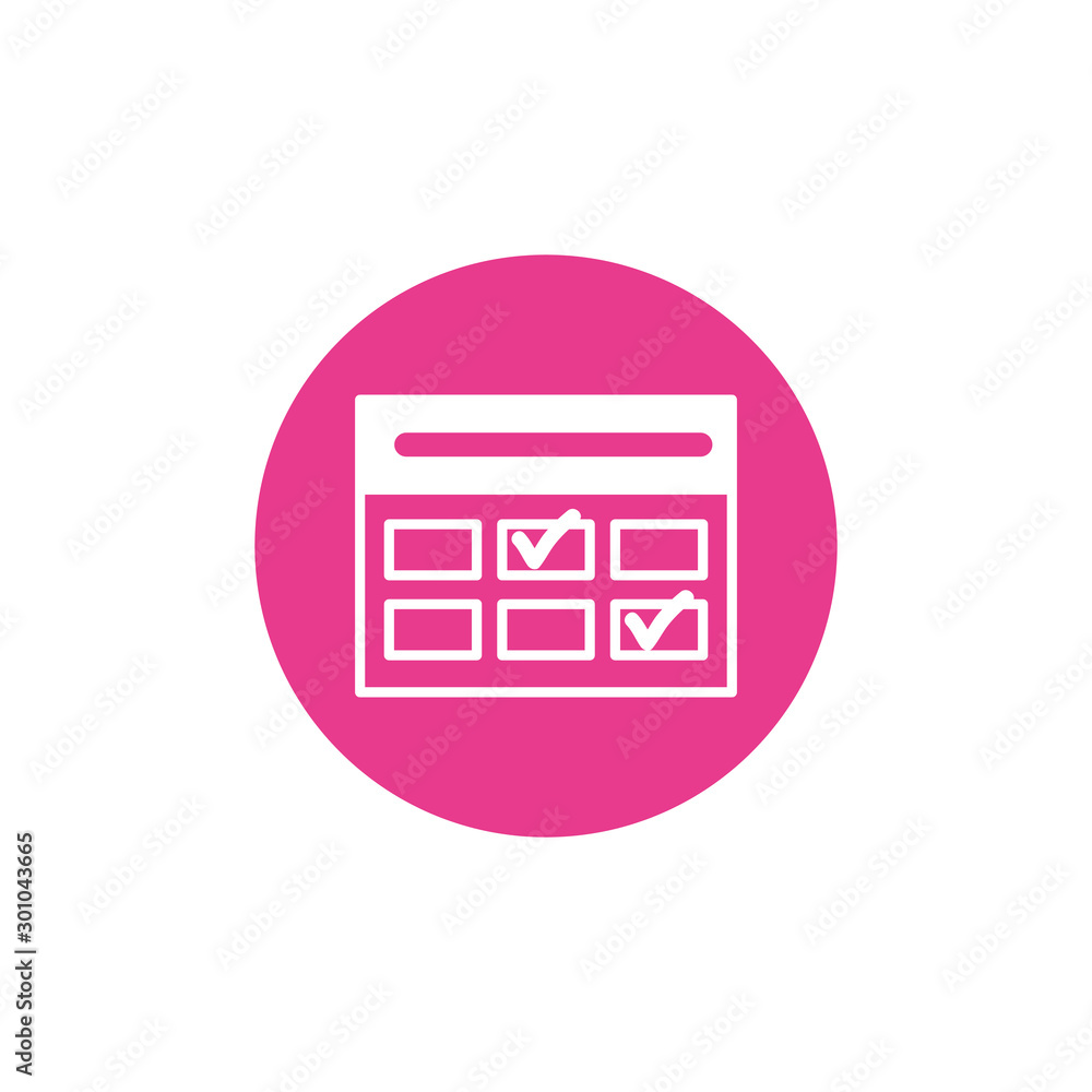 Isolated calendar block and flat design Isolated calendar block and flat design