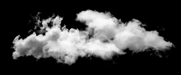 White cloud isolated on black background,Textured smoke,brush effect