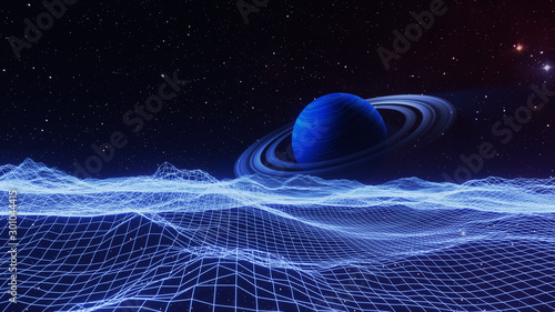 Fantasy universe  space background  ,volumetric lighting. 3d render photo