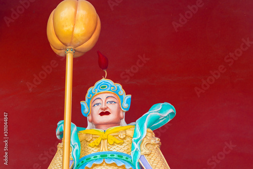 Photography guan di temple in Kuala Lumpur in Malaysia