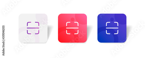 scanner app round icon in outline and solid style with colorful smooth gradient background, suitable for mobile and web UI, app button, infographic, etc