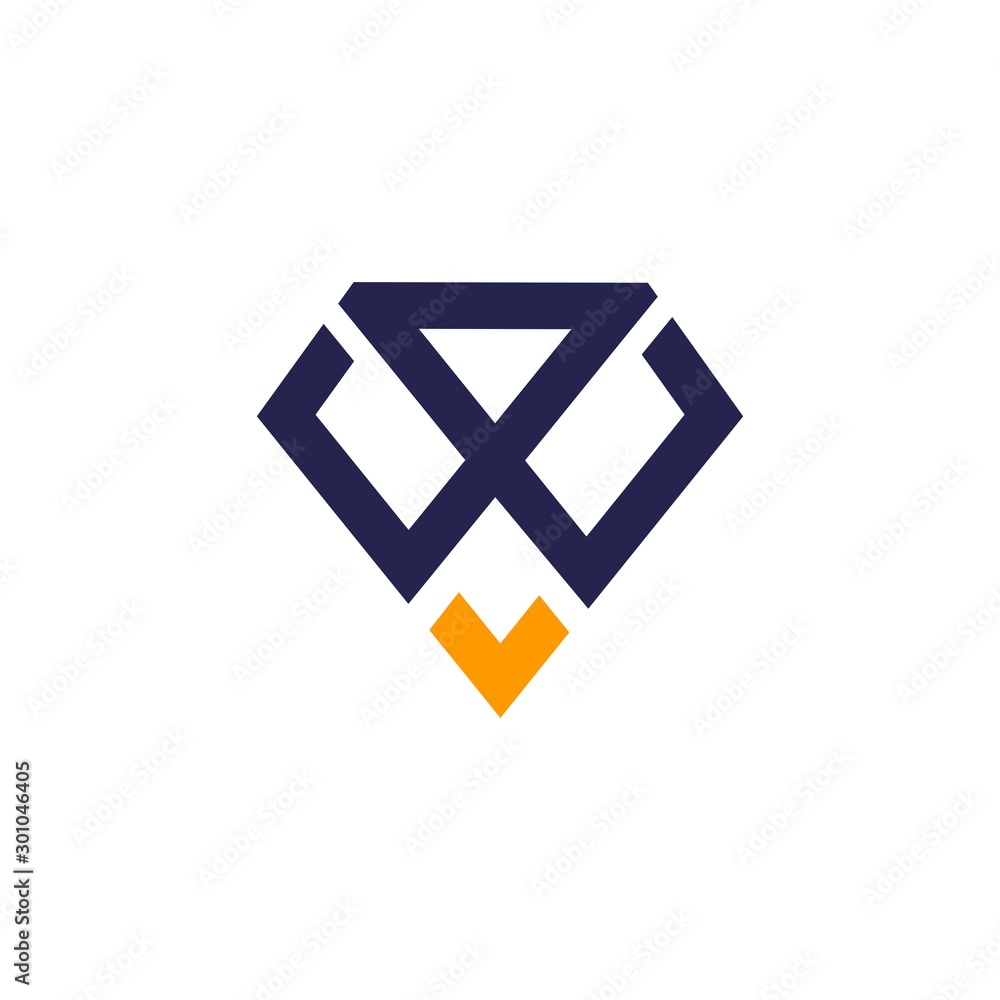 Letter Capital W Diamond Modern Icon Logo Design Template Element Vector Letter Capital W Diamond Modern Icon Logo Design Template Element Vector
