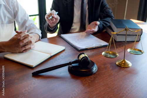 Lawyers give advice and recommend legal proposals. Check legal documents. Business Department of Legal Business Heritage