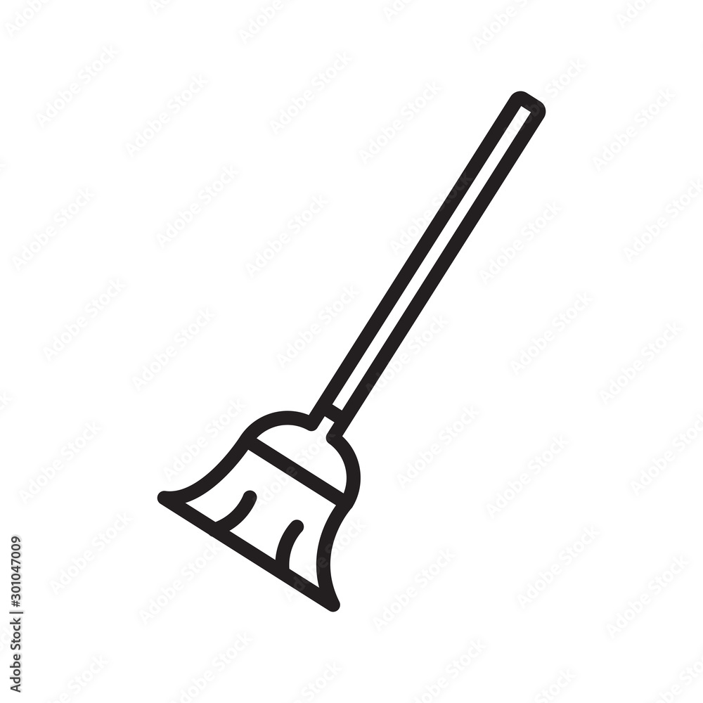 Broom Icon Vector Design Template Broom Icon Vector Design Template
