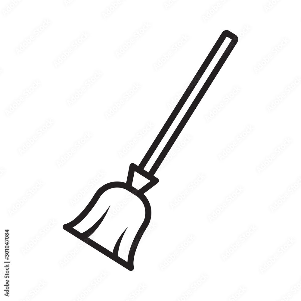 Broom Icon Vector Design Template Broom Icon Vector Design Template