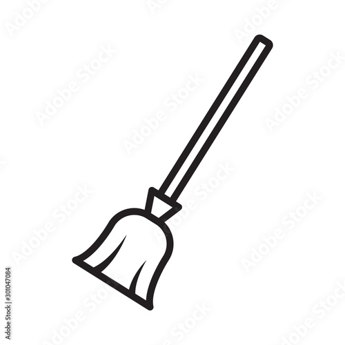 Broom Icon Vector Design Template