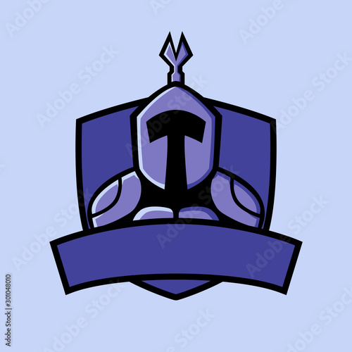 titan with shield badge sport logo