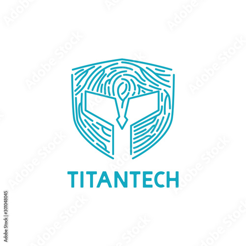 titan mask with fingerprint shape for tech company