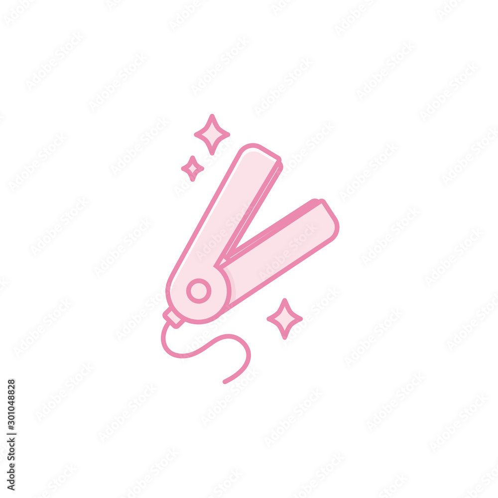 Isolated hair straightener icon fill design Isolated hair straightener icon fill design