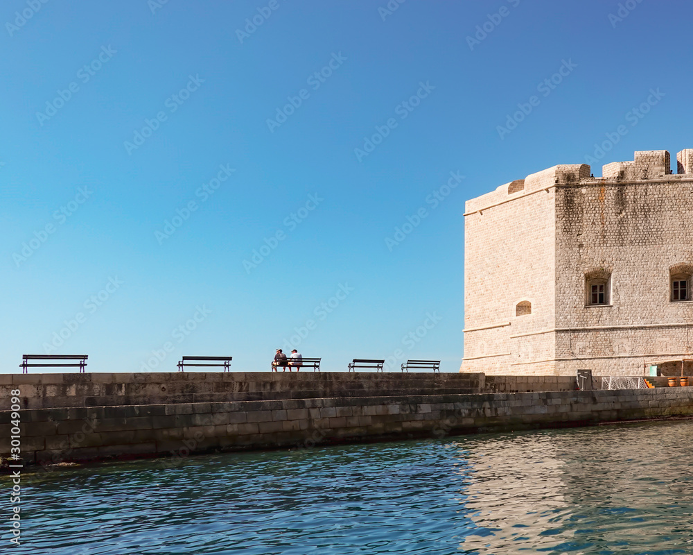 Dubrovnik Port Entrance Benches