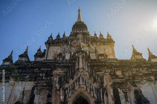 Beautiful Ananda temple at sunrise in Bagan. is a long-lasting and large religious monument in old ancieant Bagan, Mandalay, myanmar