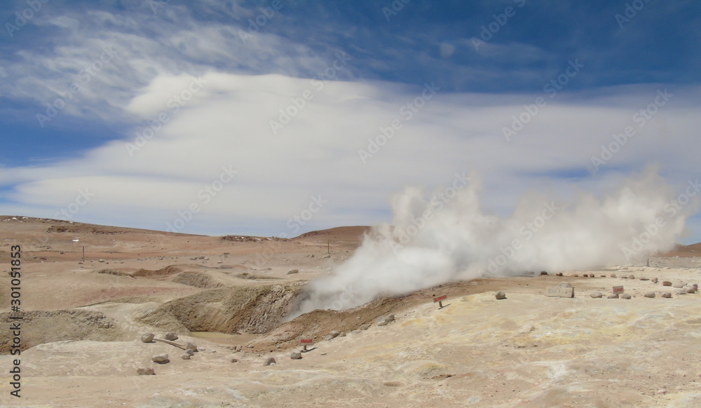 The Sun of Tomorrow is a desert area of ​​approximately 2 km² of extension, located in the south of Bolivia, in the department of Potosí