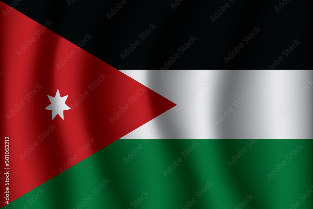Flag of Jordan. Jordan Icon vector illustration eps10. Flag of Jordan. Jordan Icon vector illustration eps10.