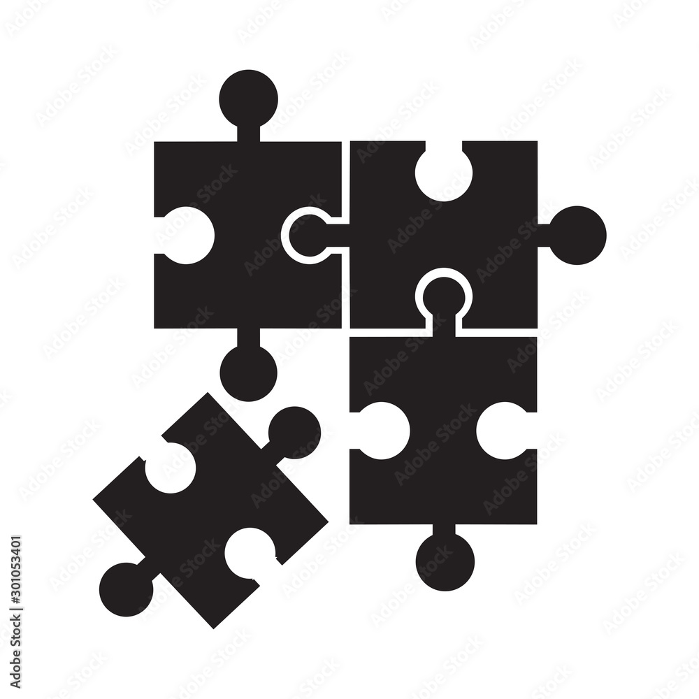 Puzzle Icon Vector Design Template