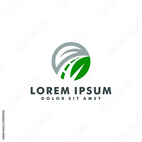 Road logo icon design vector illustration
