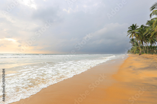 Beautiful ocean beach in Sri Lanka