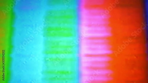 Lost signal VHS glitches and static noise color background with light TV and monitor static lines are random and looping,