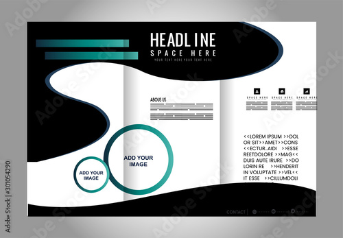 brochure design template vector tri-fold