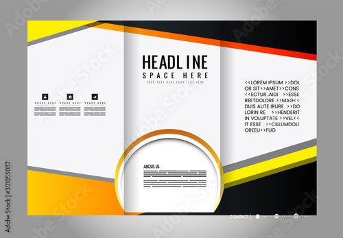 Trifold business brochure print template