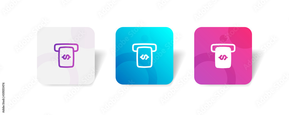 money withdrawal round icon in outline and solid style with colorful smooth gradient background, suitable for mobile and web UI, app button, infographic, etc money withdrawal round icon in outline and solid style with colorful smooth gradient background, suitable for mobile and web UI, app button, infographic, etc