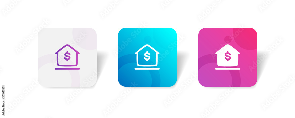 bank building round icon in outline and solid style with colorful smooth gradient background, suitable for mobile and web UI, app button, infographic, etc bank building round icon in outline and solid style with colorful smooth gradient background, suitable for mobile and web UI, app button, infographic, etc