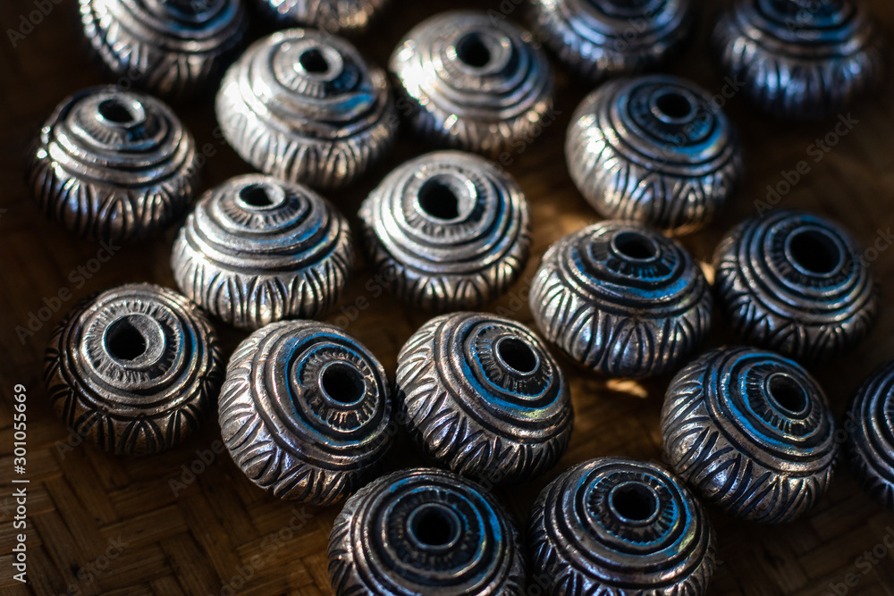 Antique silverware made from genuine silver, handmade crafts