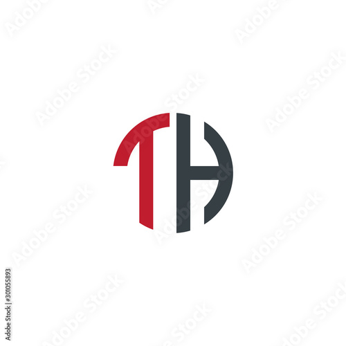 Initial Letter TH Creative Design Logo