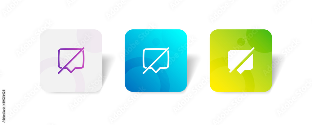 text chatting forbidden warning round icon in outline and solid style with colorful smooth gradient background, suitable for mobile and web UI, app button, infographic, etc text chatting forbidden warning round icon in outline and solid style with colorful smooth gradient background, suitable for mobile and web UI, app button, infographic, etc