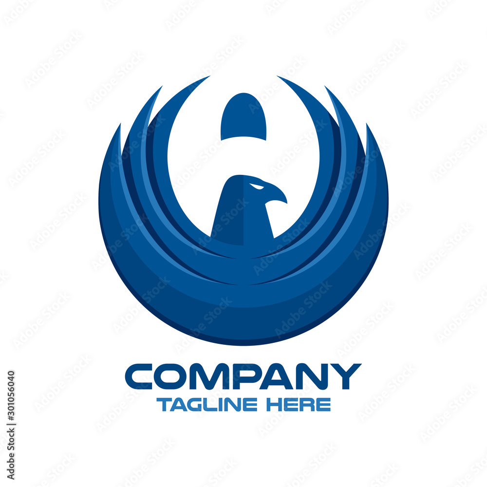 Obraz premium Modern letter A and eagle logo. Vector illustration.