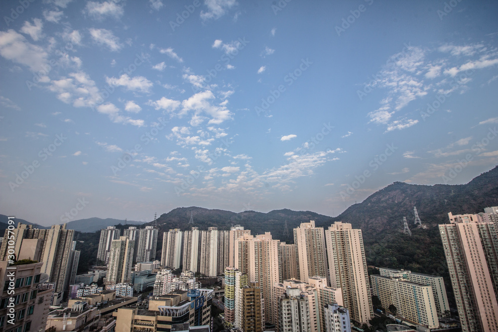 Fototapeta premium Hong Kong's dense urban and architectural landscape