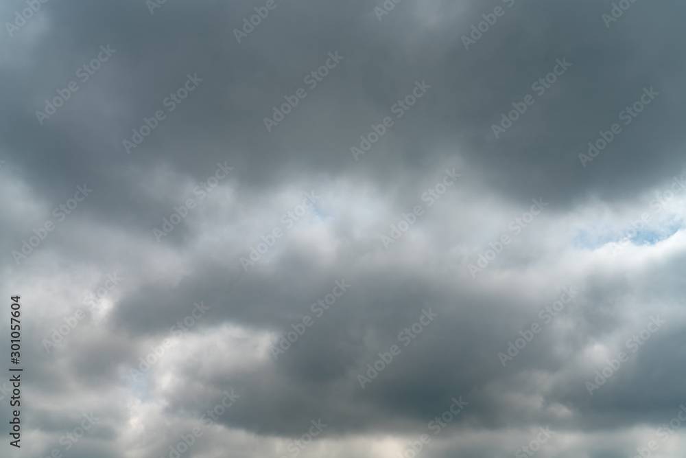grey storm rain clouds or nimbus on sky