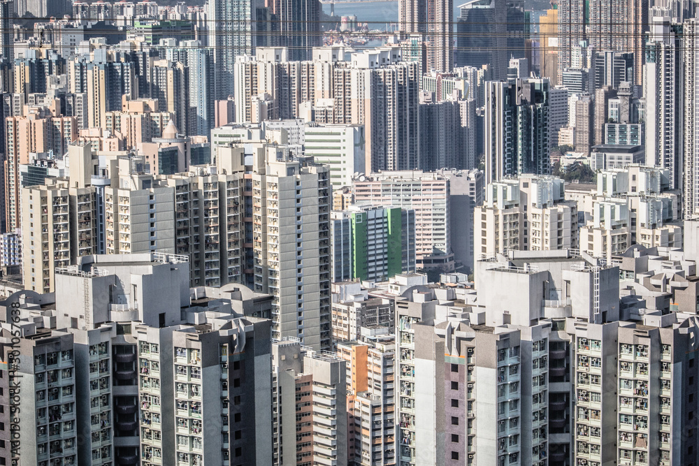 Hong Kong's dense urban and architectural landscape