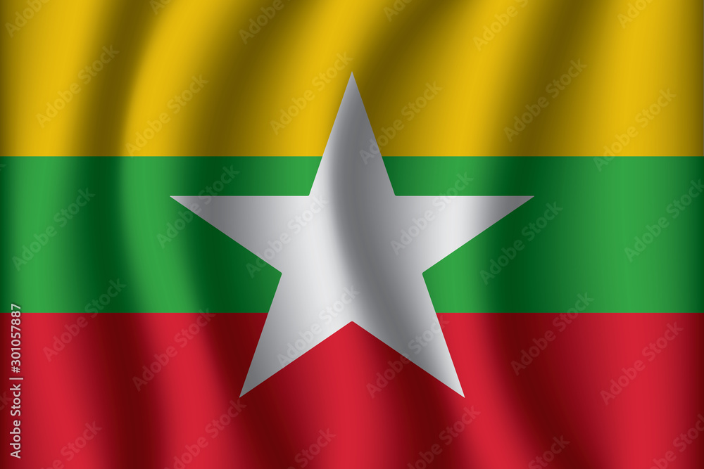 Flag of Myanmar. Myanmar Icon vector illustration eps10. Flag of Myanmar. Myanmar Icon vector illustration eps10.