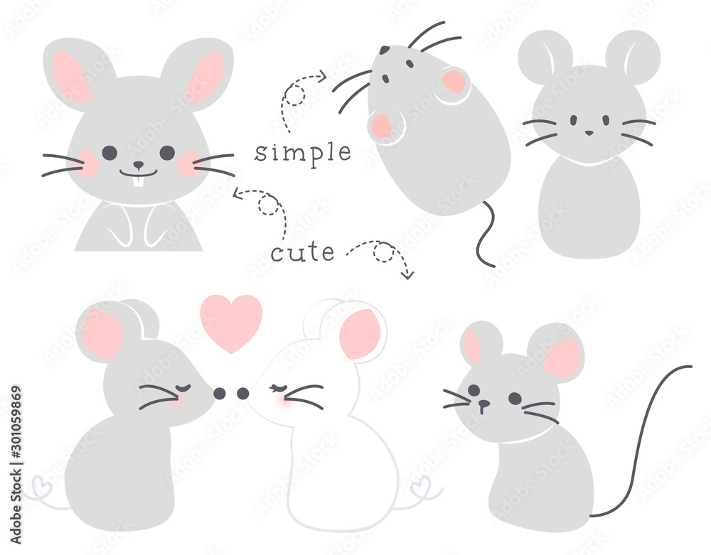 いろいろなネズミのイラスト いろいろなネズミのイラスト