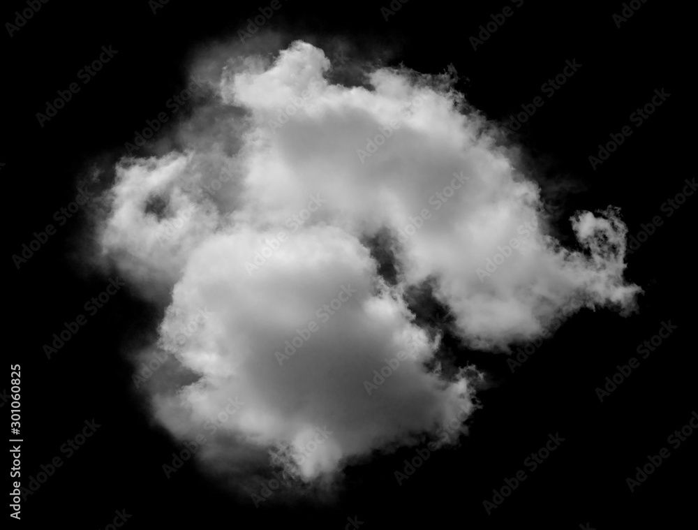 White cloud isolated on black background,Textured smoke,brush effect White cloud isolated on black background,Textured smoke,brush effect