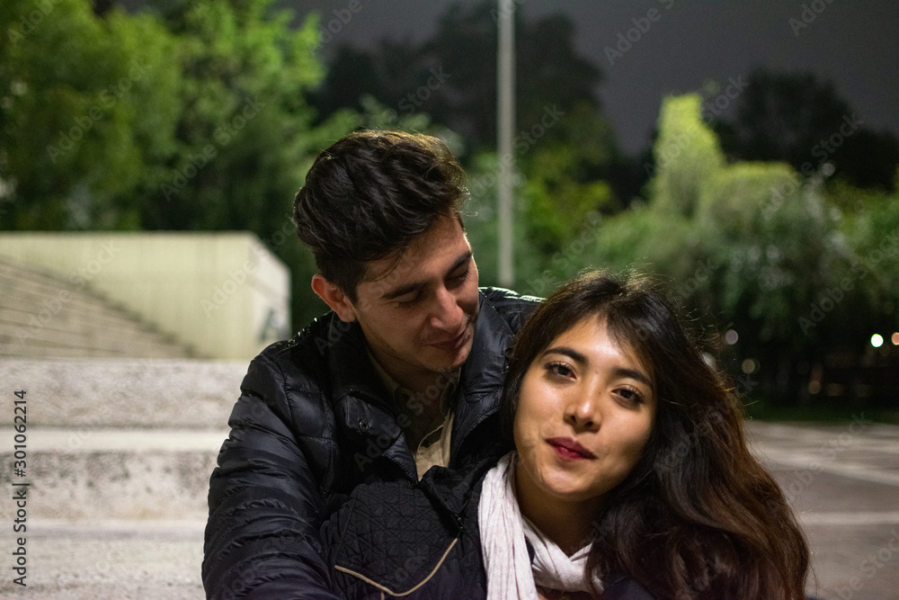 Young couple in love having a good night Young couple in love having a good night