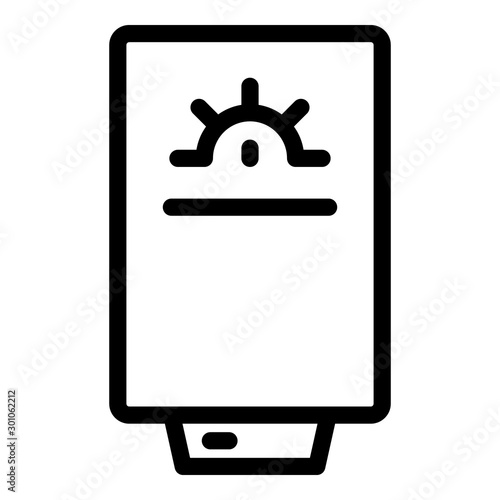 Classic electric boiler icon. Outline classic electric boiler vector icon for web design isolated on white background